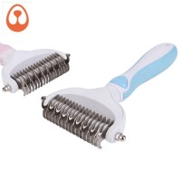 China Manufacturer Wholesale High Quality Pet Stainless Steel Grooming Tools Open Knot Hair Double-Sided Comb Pet Comb