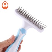 Wholesale Manufacturer/Factory Free Print Logo  Pet Hair Stainless Steel Rake Comb Dog Grooming Brush Tools