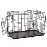 china galvanized steel iron wire large double heavy duty strong stainless steel dog cage