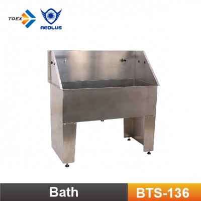 BTS-136 Economical Fully Welded Stainless Steel Bathing Tub Free standing bath tub for dog grooming