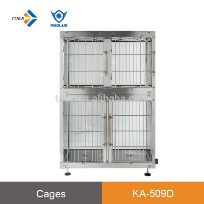 dog crate wholesale modular dog cage stainless steel display tempered glass durable scratch-resistent dog cages with wheels