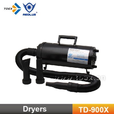 High blow force black color oem professional dual motor hair dryer for pet TD-900X