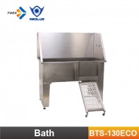 BTS-130 Eco Factory professional supplier pet care products free standing Stainless Steel Grooming bathtub with ramp