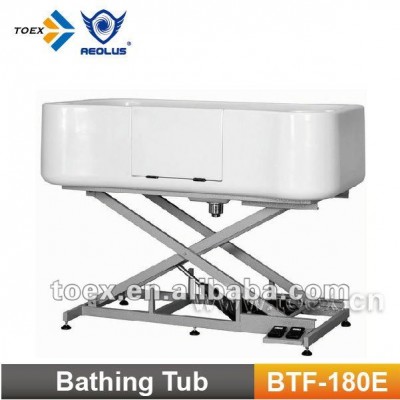 BTF-180E Luxury Electric lifting dog tub fiberglass bathtub dog grooming bathtub